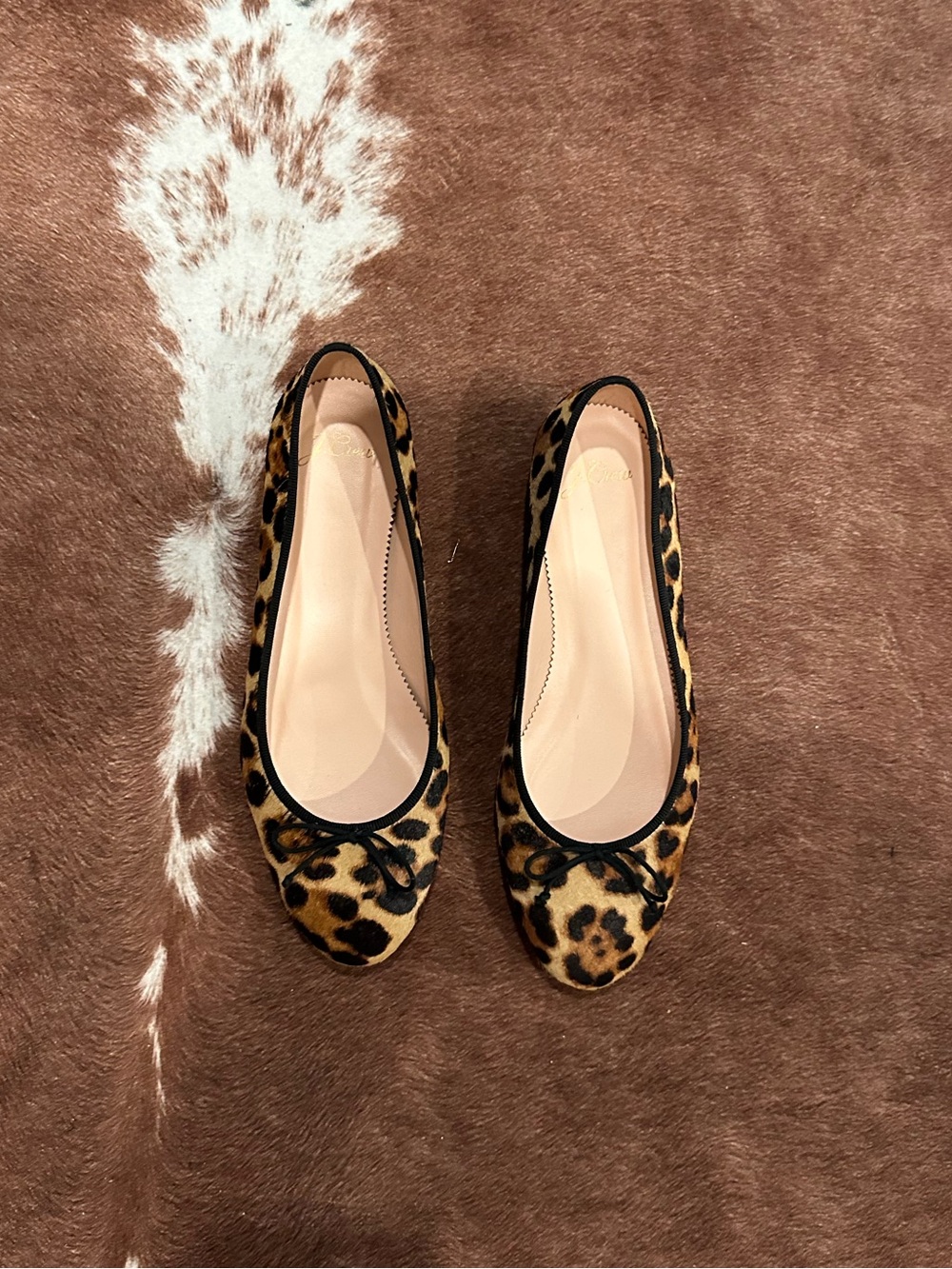 J. Crew Leopard-Print Ballet Flats Leather